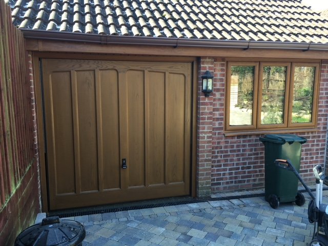 timber dark brown garage door
